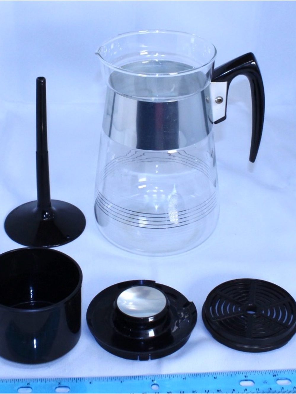COLLECTABLE Vintage MCM Corning Pyrex Glass Stovetop Percolator 6 Cup Model - Picture 8 of 8